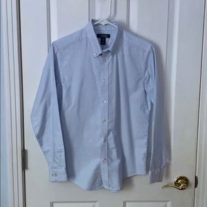 Boy's 16 Lands' End blue button down shirt